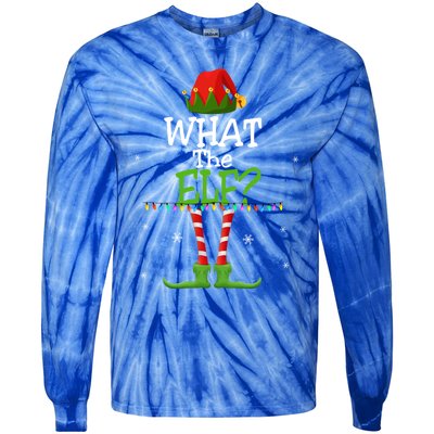 What The Elf Family Matching Funny Christmas Tees Adult Gift Tie-Dye Long Sleeve Shirt