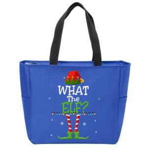 What The Elf Family Matching Funny Christmas Tees Adult Gift Zip Tote Bag