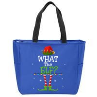 What The Elf Family Matching Funny Christmas Tees Adult Gift Zip Tote Bag