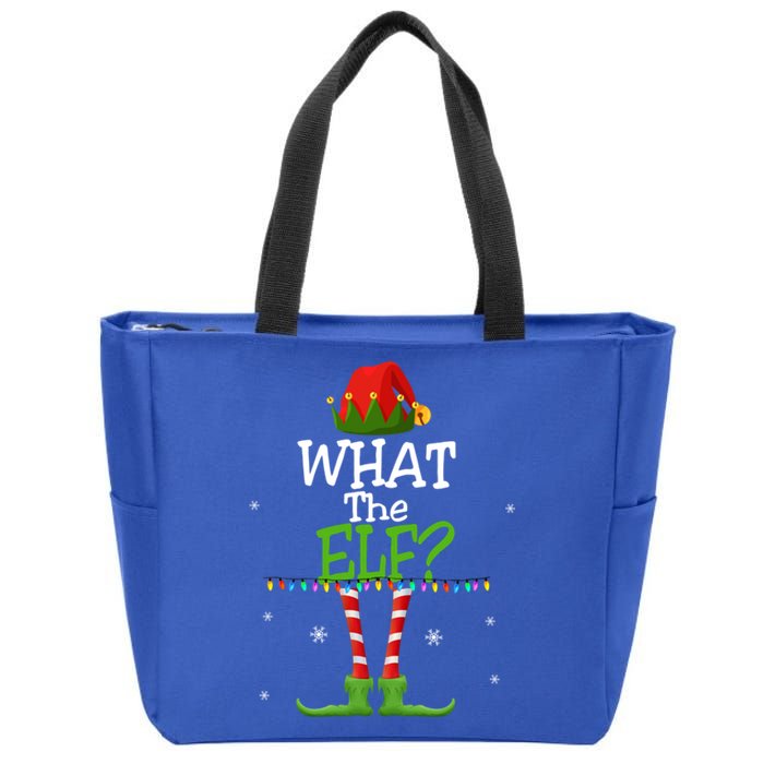 What The Elf Family Matching Funny Christmas Tees Adult Gift Zip Tote Bag