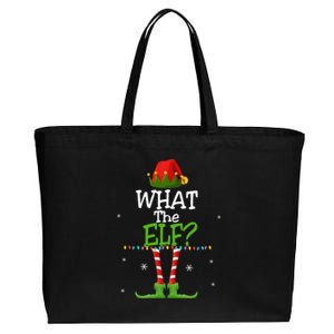 What The Elf Family Matching Funny Christmas Tees Adult Gift Cotton Canvas Jumbo Tote