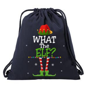 What The Elf Family Matching Funny Christmas Tees Adult Gift Drawstring Bag