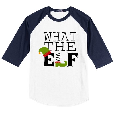 What The Elf Funny Christmas Festive Graphic Holiday Gift Baseball Sleeve Shirt