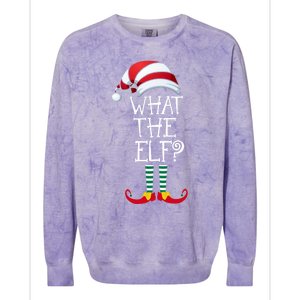 What The Elf? Family Matching Christmas Gift Group Gift Colorblast Crewneck Sweatshirt