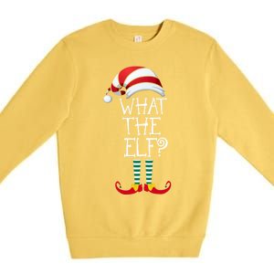 What The Elf? Family Matching Christmas Gift Group Gift Premium Crewneck Sweatshirt