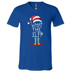 What The Elf? Family Matching Christmas Gift Group Gift V-Neck T-Shirt