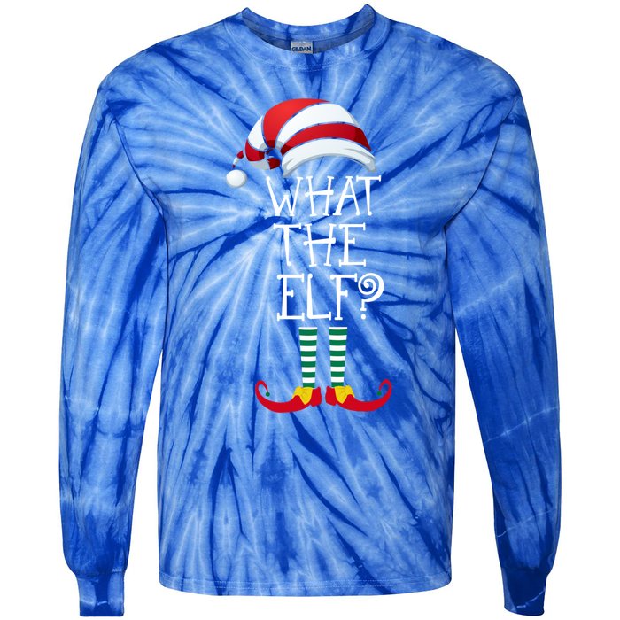 What The Elf? Family Matching Christmas Gift Group Gift Tie-Dye Long Sleeve Shirt