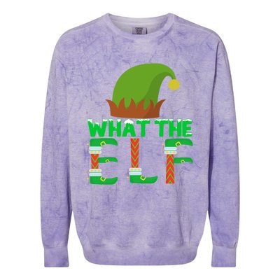 What The Elf Funny Family Matching Christmas Gift Colorblast Crewneck Sweatshirt