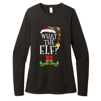 What The Elf? Family Matching Christmas Group Gift Pajama Gift Womens CVC Long Sleeve Shirt