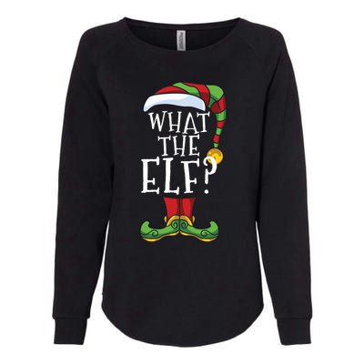 What The Elf? Family Matching Christmas Group Gift Pajama Gift Womens California Wash Sweatshirt