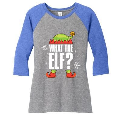 What The Elf Cool Gift Women's Tri-Blend 3/4-Sleeve Raglan Shirt