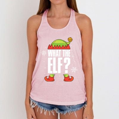 What The Elf Cool Gift Women's Knotted Racerback Tank