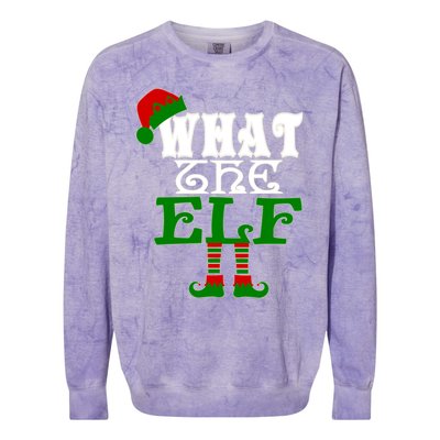 What The Elf Ugly Christmas Funny Gift Colorblast Crewneck Sweatshirt