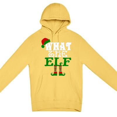 What The Elf Ugly Christmas Funny Gift Premium Pullover Hoodie