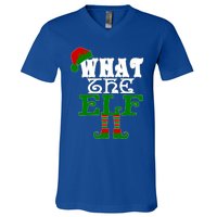 What The Elf Ugly Christmas Funny Gift V-Neck T-Shirt