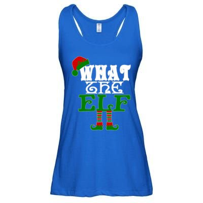 What The Elf Ugly Christmas Funny Gift Ladies Essential Flowy Tank
