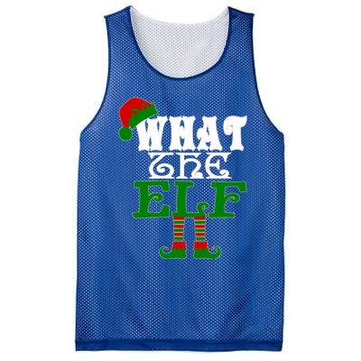 What The Elf Ugly Christmas Funny Gift Mesh Reversible Basketball Jersey Tank