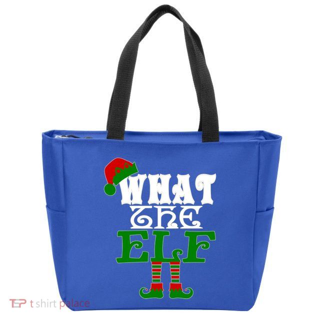What The Elf Ugly Christmas Funny Gift Zip Tote Bag