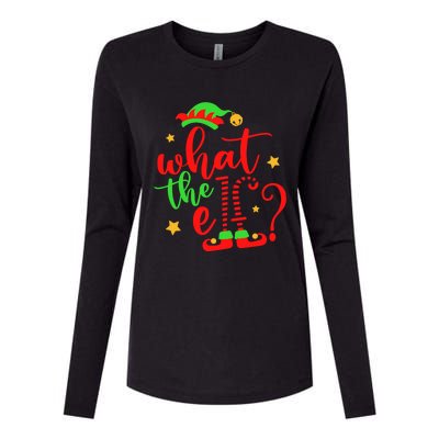 What The Elf ? Christmas Pajama Xmas Holiday Funny Funny Gift Womens Cotton Relaxed Long Sleeve T-Shirt