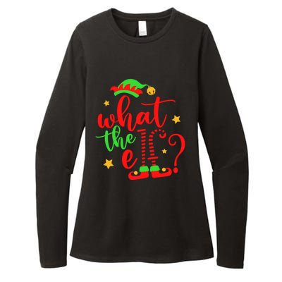 What The Elf ? Christmas Pajama Xmas Holiday Funny Funny Gift Womens CVC Long Sleeve Shirt