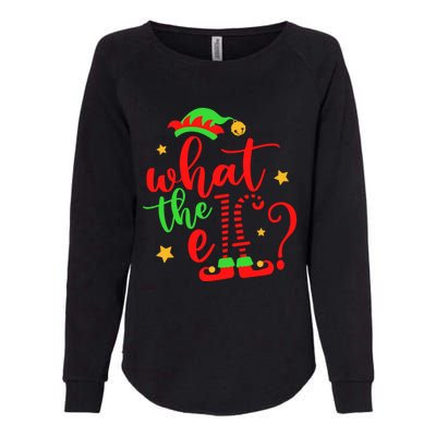 What The Elf ? Christmas Pajama Xmas Holiday Funny Funny Gift Womens California Wash Sweatshirt