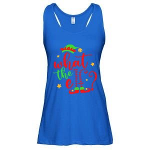 What The Elf ? Christmas Pajama Xmas Holiday Funny Funny Gift Ladies Essential Flowy Tank