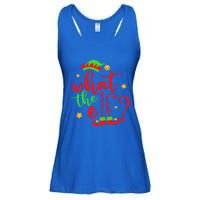 What The Elf ? Christmas Pajama Xmas Holiday Funny Funny Gift Ladies Essential Flowy Tank