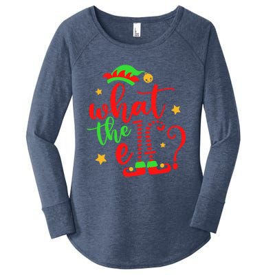 What The Elf ? Christmas Pajama Xmas Holiday Funny Funny Gift Women's Perfect Tri Tunic Long Sleeve Shirt