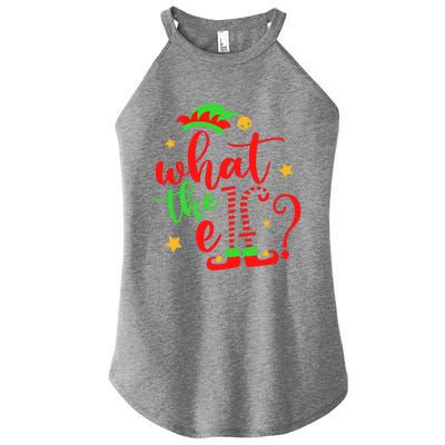 What The Elf ? Christmas Pajama Xmas Holiday Funny Funny Gift Women's Perfect Tri Rocker Tank