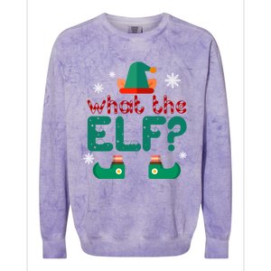 What The Elf Funny Christmas Cute Gift Colorblast Crewneck Sweatshirt