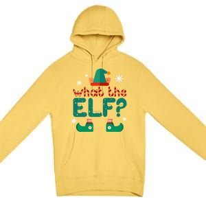 What The Elf Funny Christmas Cute Gift Premium Pullover Hoodie