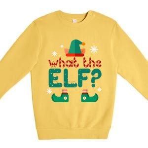 What The Elf Funny Christmas Cute Gift Premium Crewneck Sweatshirt