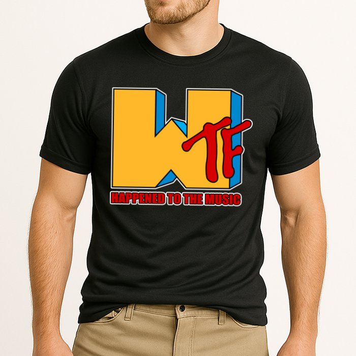 WTF Happened To The Music Funny Cooling Performance Crew T-Shirt
