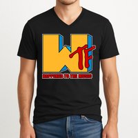 WTF Happened To The Music Funny V-Neck T-Shirt