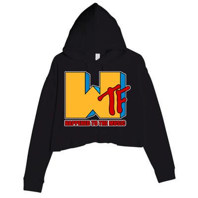WTF Happened To The Music Funny Crop Fleece Hoodie