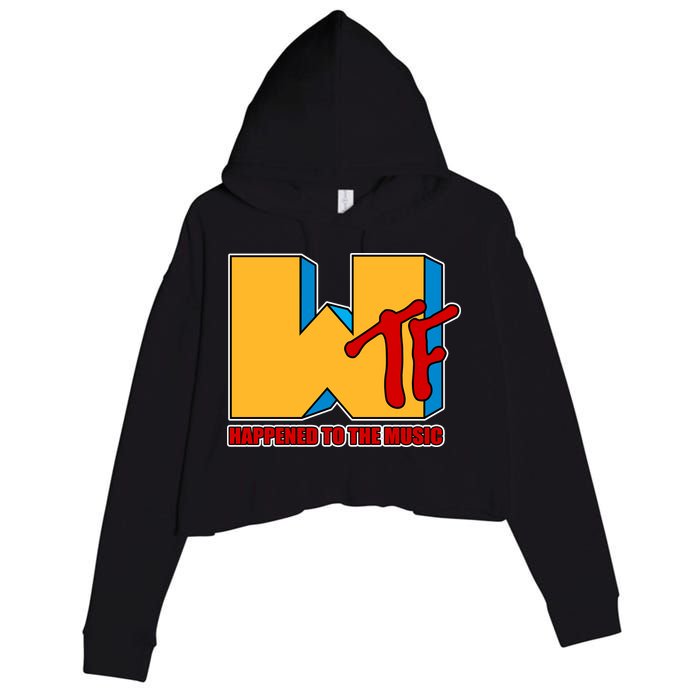 WTF Happened To The Music Funny Crop Fleece Hoodie