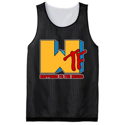 WTF Happened To The Music Funny Mesh Reversible Basketball Jersey Tank