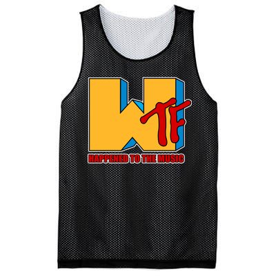 WTF Happened To The Music Funny Mesh Reversible Basketball Jersey Tank