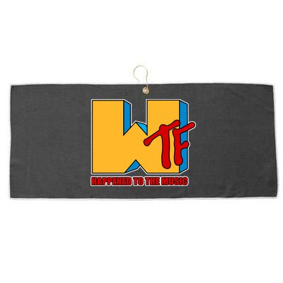 WTF Happened To The Music Funny Large Microfiber Waffle Golf Towel