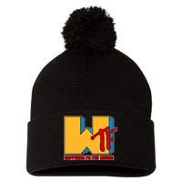 WTF Happened To The Music Funny Pom Pom 12in Knit Beanie