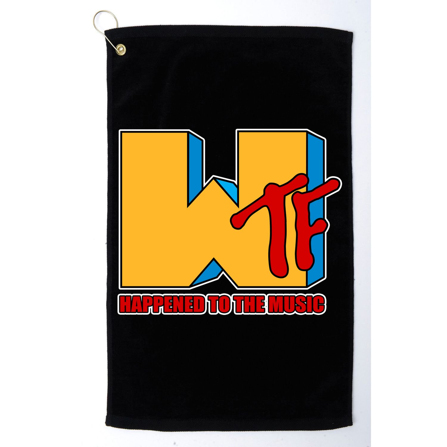 WTF Happened To The Music Funny Golf Towel