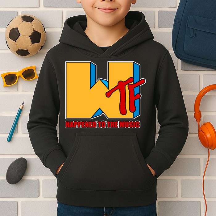 WTF Happened To The Music Funny Kids Hoodie