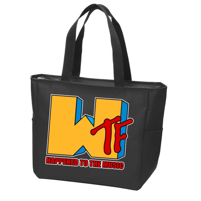 WTF Happened To The Music Funny Zip Tote Bag