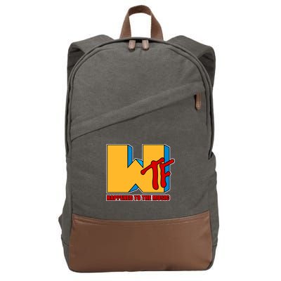 WTF Happened To The Music Funny Cotton Canvas Backpack