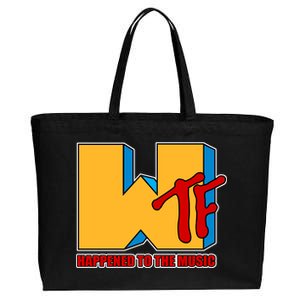 WTF Happened To The Music Funny Cotton Canvas Jumbo Tote