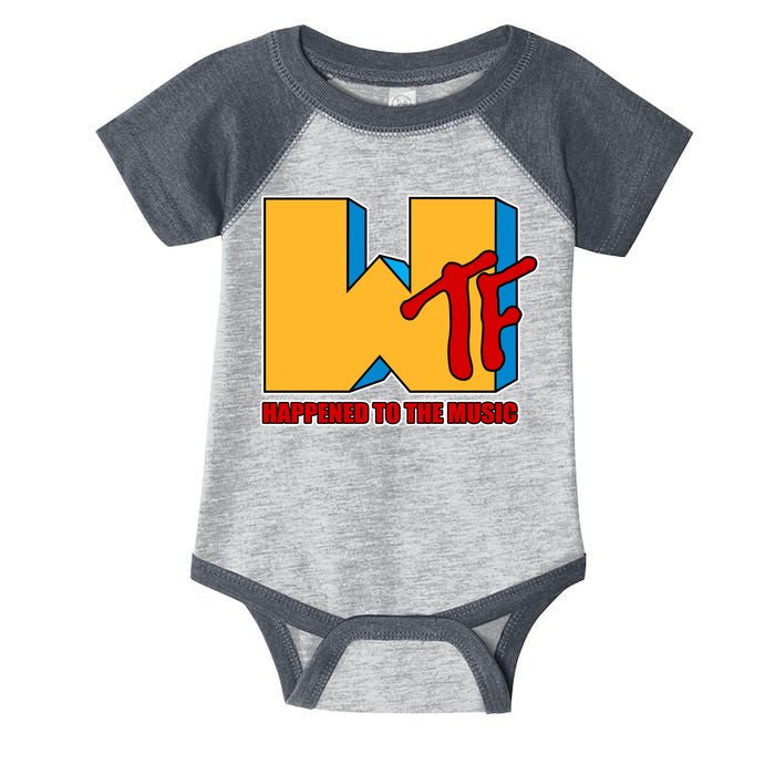 WTF Happened To The Music Funny Infant Baby Jersey Bodysuit