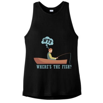 WTF Where The Fish Ladies PosiCharge Tri-Blend Wicking Tank