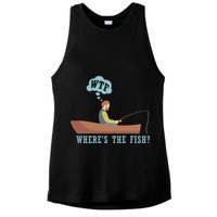 WTF Where The Fish Ladies PosiCharge Tri-Blend Wicking Tank