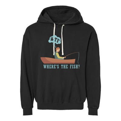 WTF Where The Fish Garment-Dyed Fleece Hoodie