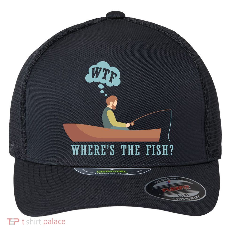 WTF Where The Fish Flexfit Unipanel Trucker Cap